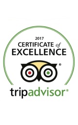 2017 Trip Advisor Certificate  of Excelence Award Winner